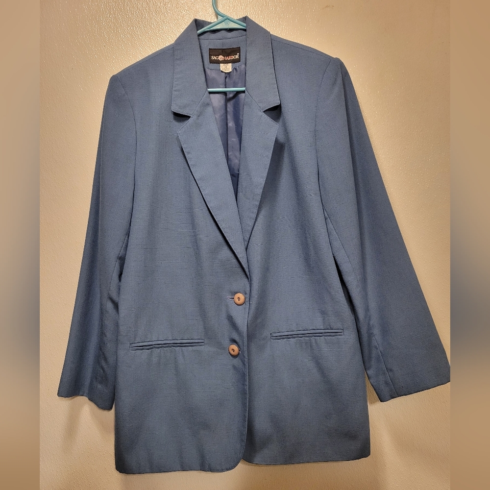 Vintage Sag Harbor Classic Blue Blazer